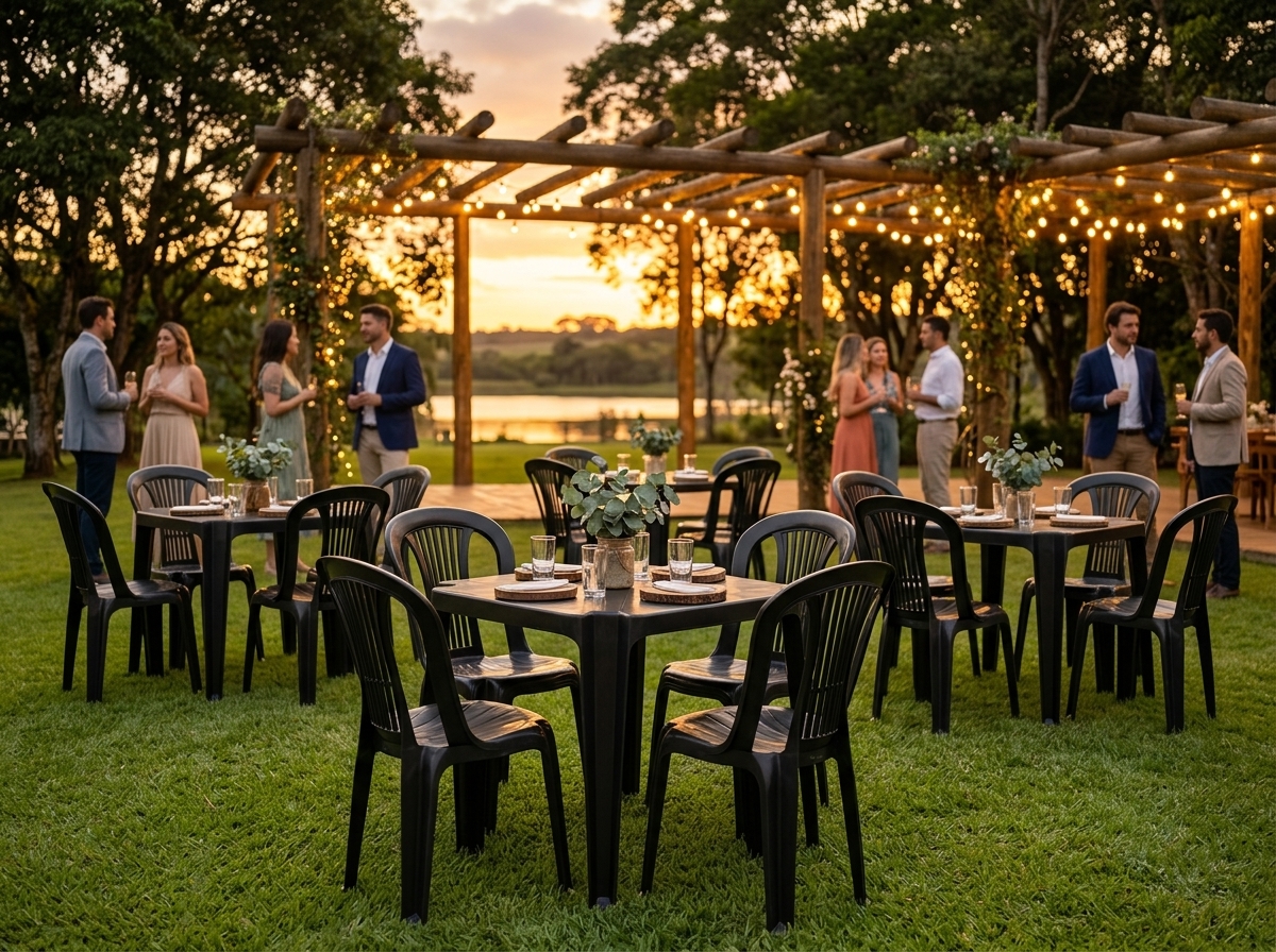 Festa em chácara ao pôr do sol em Jacareí